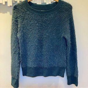 Lou & Grey soft fizzy sweater - plush, thick ribbed knit collar, cuffs & hem, XS